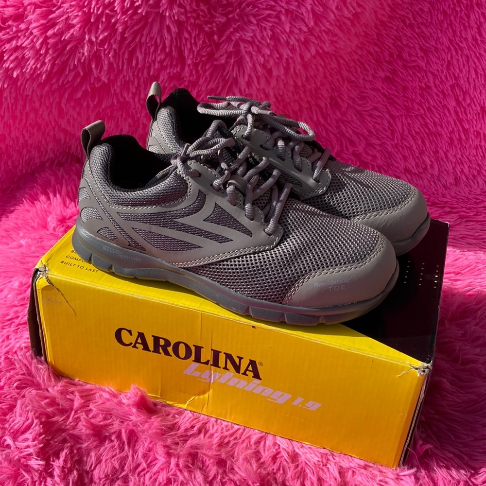 Carolina Lightning 1.9 work shoes with box in gray